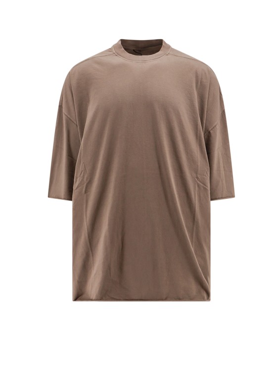 Shop Drkshdw Organic Cotton T-shirt With Logoed Ribbon In Brown