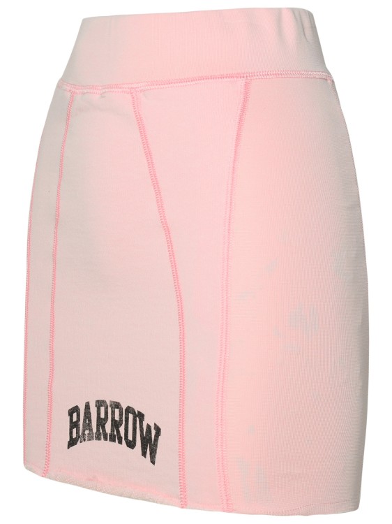 Shop Barrow Pink Cotton Miniskirt