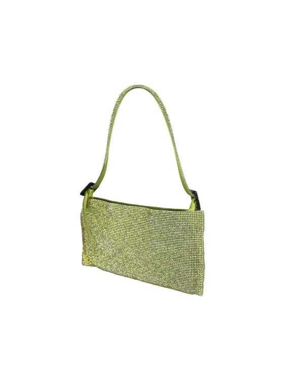 Shop Benedetta Bruzziches Green Crystal Embellishment Bag