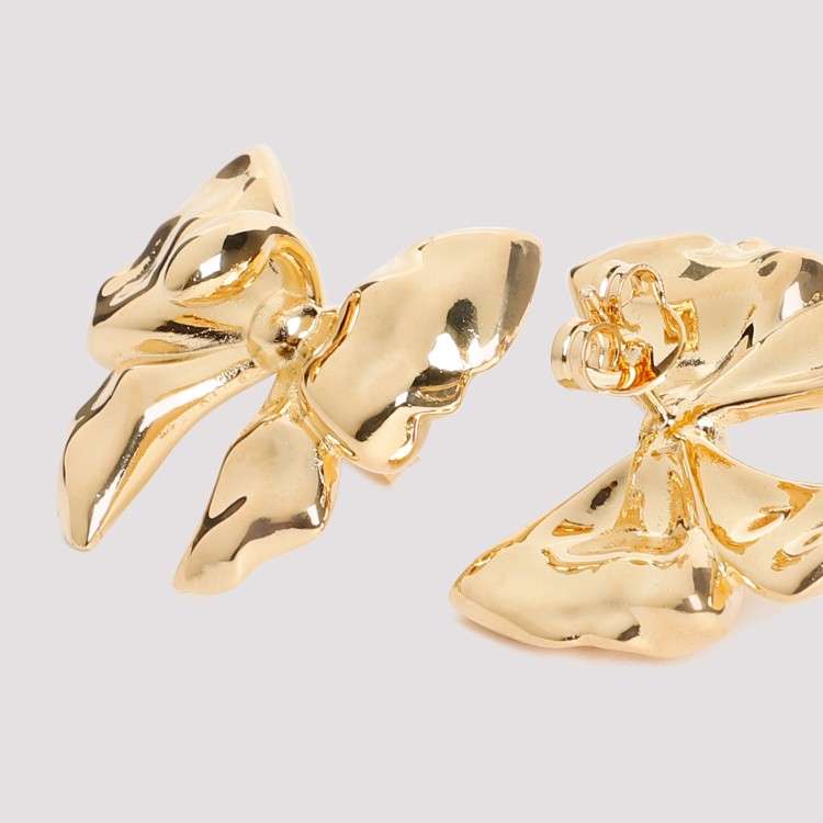 Shop Hugo Kreit Boweargol Gold Brass Earrings