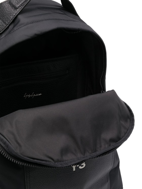 Shop Y-3 Lux Logo-print Backpack In Black