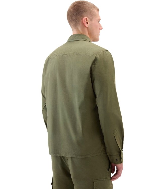 Shop Woolrich Lake Olive Shirt-style Jacket In Green