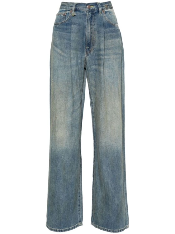 Shop R13 Damon Wide-leg Jeans In Blue