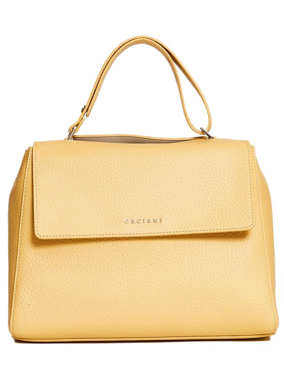 Shop Orciani Yellow Skin Swabian Medium Shoulder Bag