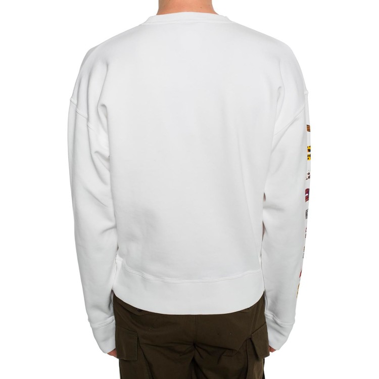 Shop Dsquared2 Cotton Logo Sweatshirt In White