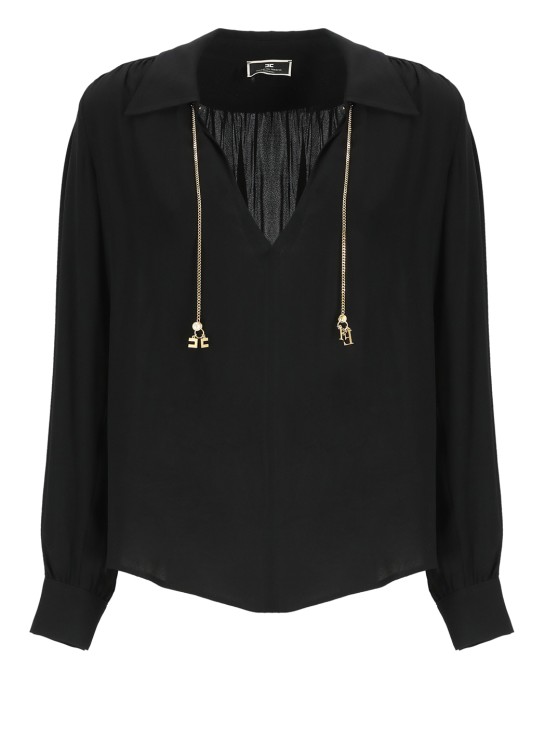 Shop Elisabetta Franchi Viscose Shirt In Black