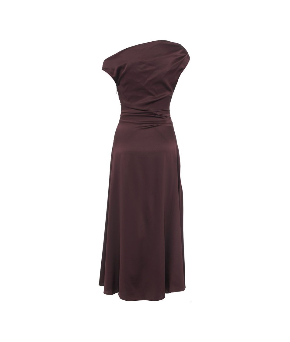 Shop Staud Silk Dress 'phare' In Purple