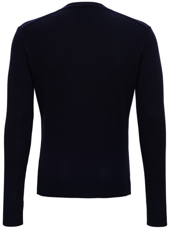 Shop Gaudenzi Blue Wool And Cashmere Sweater In Black