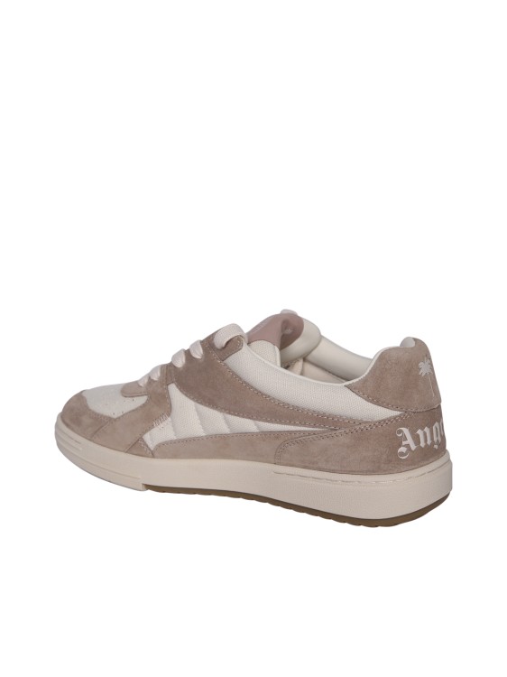 Shop Palm Angels Bi-color Suede Sneakers In Brown