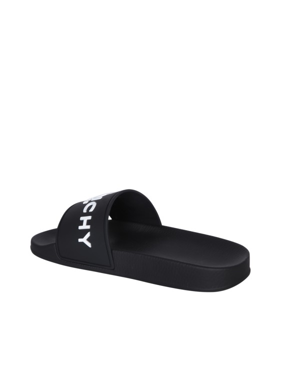 Shop Givenchy Rubber Slide Sandals In Black
