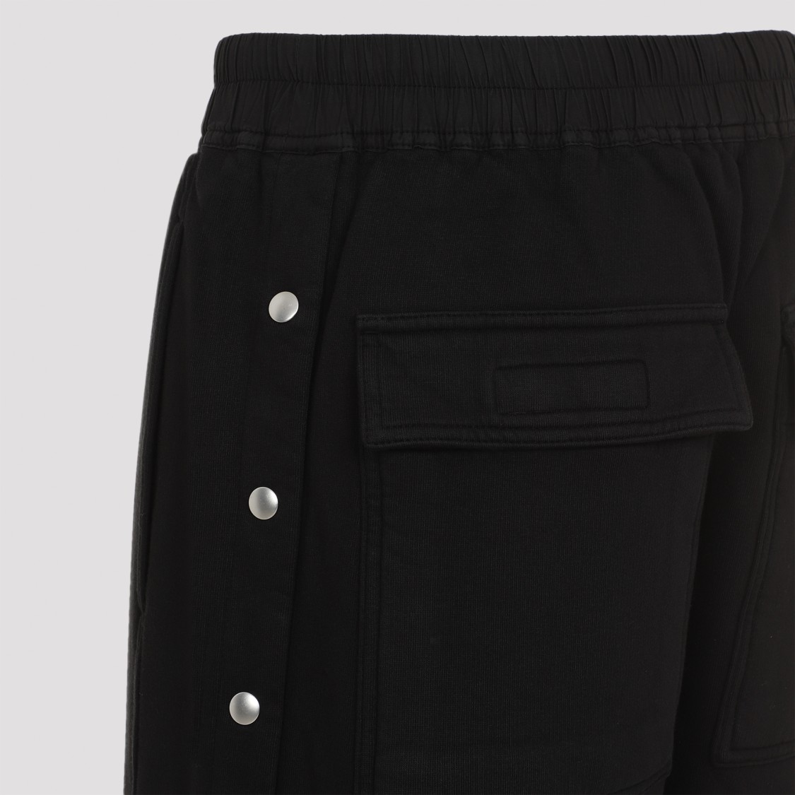 Rick Owens Drkshdw Side-slit Cotton Straight Trousers In Black