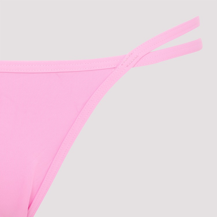 Shop Attico Hot Pink Triangle Bikini