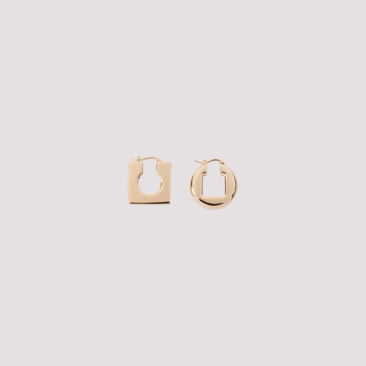 Jacquemus Les Boucles Rond Carré Light Gold In Gold