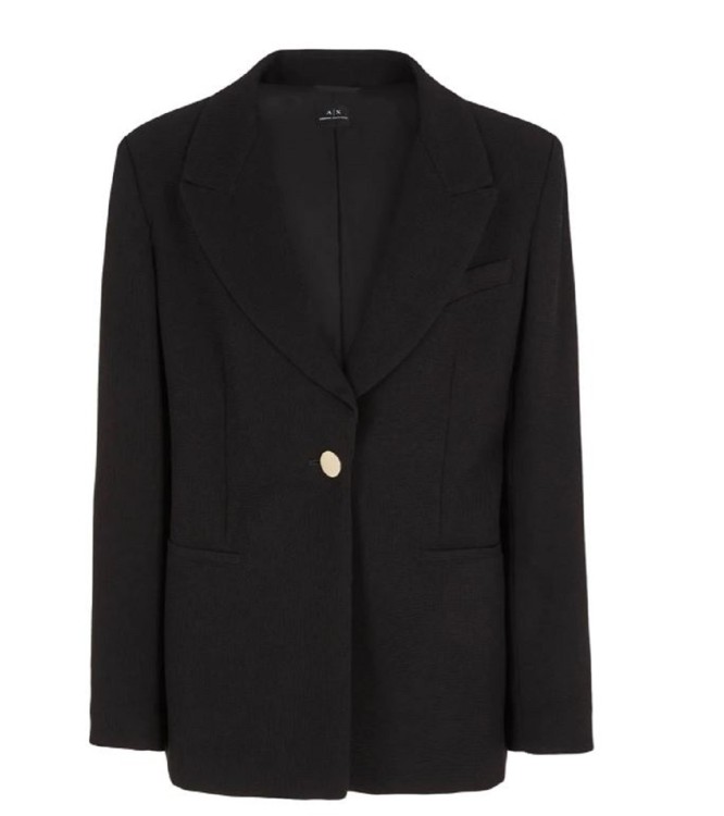 Armani Exchange Black Single Breasted Jacket