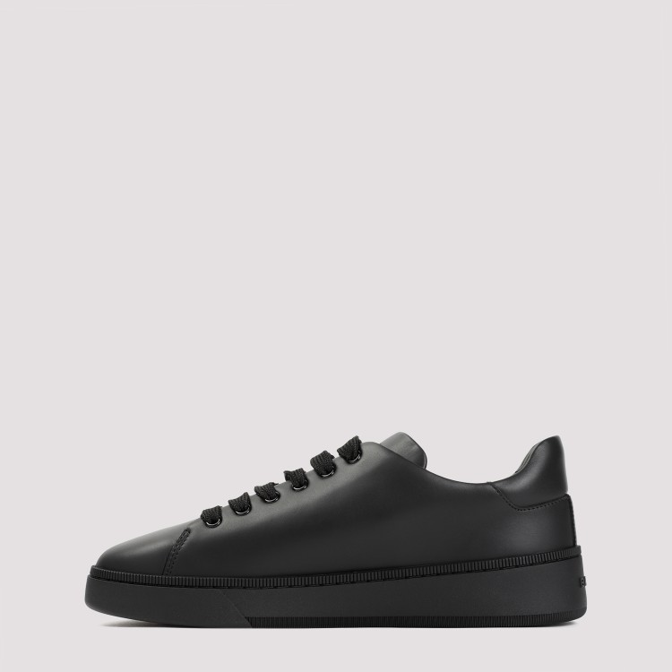 Shop Bally Black Calf Leather Reka Sneakers