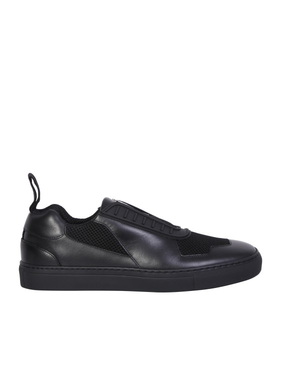 Ferrari Leather Low Top Sneakers In Black