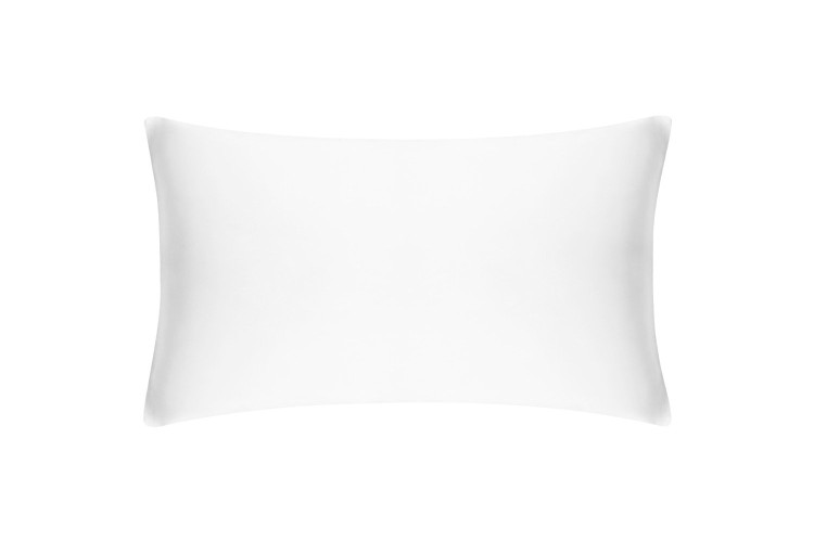 Mayfairsilk Brilliant White Pure Silk Boudoir Cushion Cover
