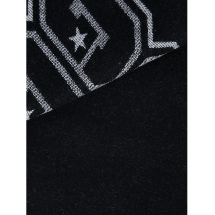 Shop Givenchy Wool Logo Scarf In Black