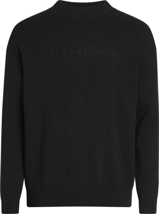 Calvin Klein High Collar Pullover In Black