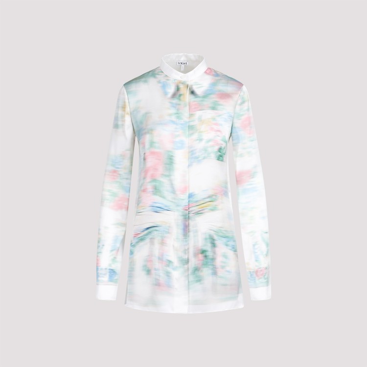 Shop Loewe White Silk Shirt