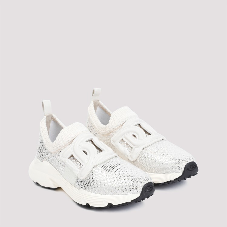 Shop Tod's Kate White Cotton Sneakers