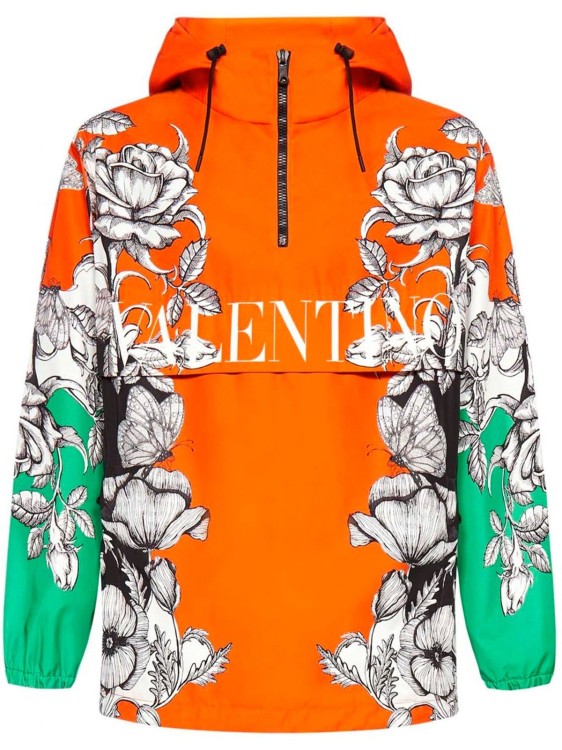 Valentino Windbreaker Jacket In Orange