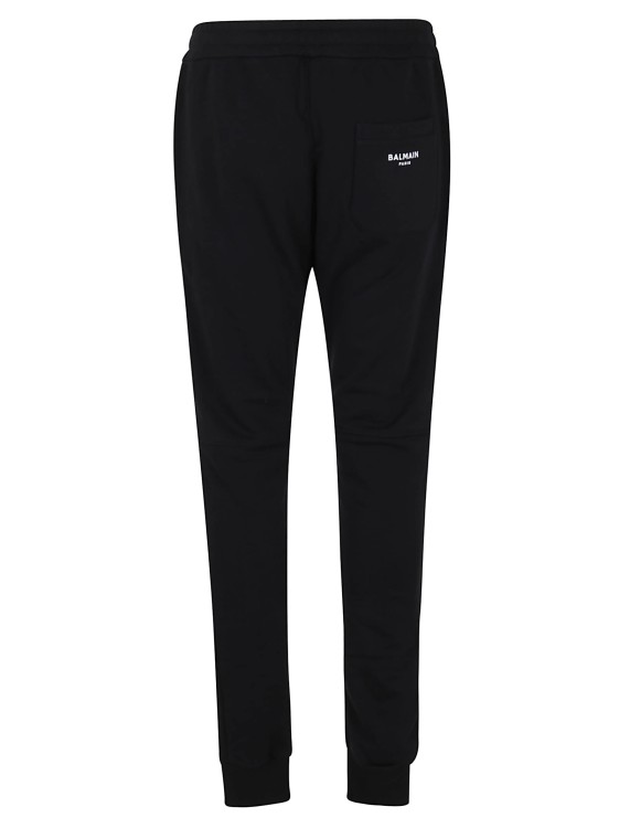 Shop Balmain Sports Trousers In Pure Cotton Black