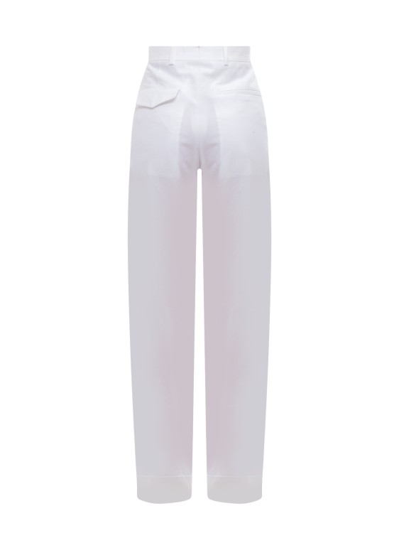 Shop Ann Demeulemeester Cotton Trouser With Wide Leg In White