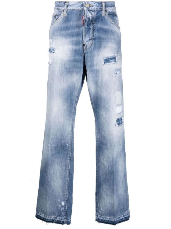 Dsquared2 Low-rise Wide-leg Jeans In Blue