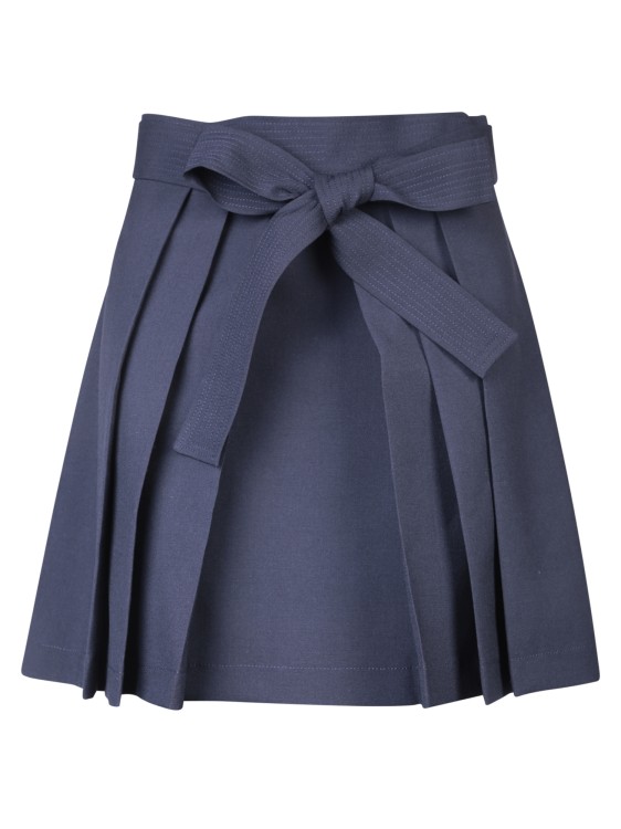 Kenzo Wool Skirt In Blue