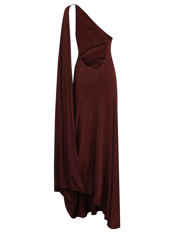 Shop Stella Mccartney Viscose Satin Dress In Black