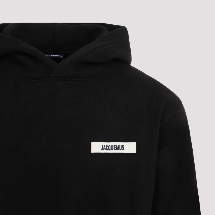 Jacquemus Gros-grain Hoodie In Black