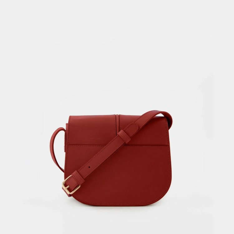 Shop Apc Betty Crossbody - Leather - Smoked Red
