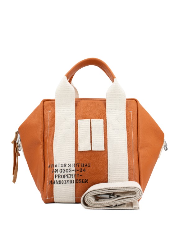 Shop Manikomio Dsgn Tactical Duffle Bag In Orange