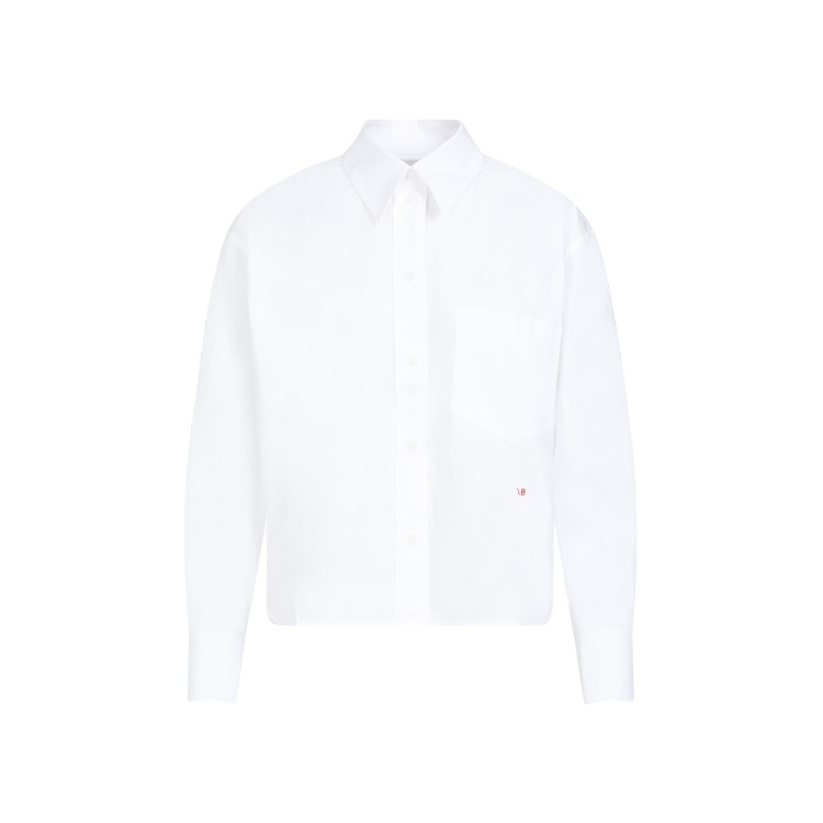 Shop Victoria Beckham Cropped Shirt In White