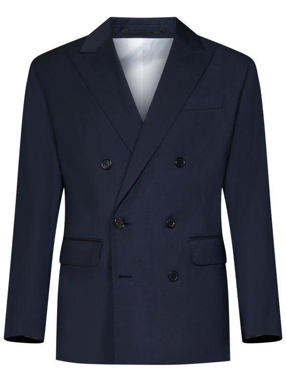Shop Dsquared2 Regular-fit Navy-colored Stretch Combed Wool Suit In Blue