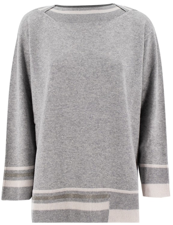 Panicale Grey Soft Blend Wool Sweater