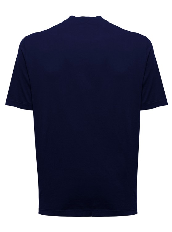 Gaudenzi Blue Cotton Crew Neck T-shirt In Black