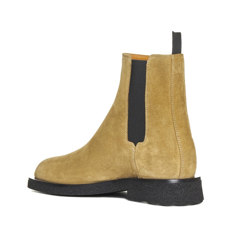 Shop Off-white Suede Ankle Boots In Brown