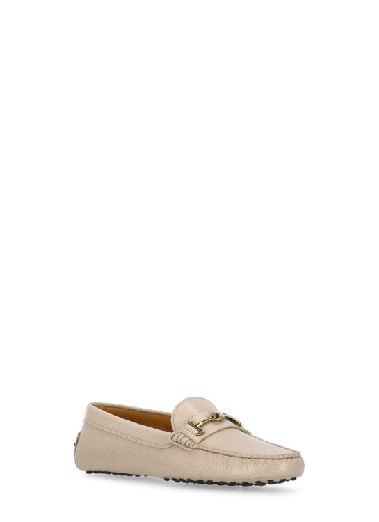 Shop Tod's Leather Loafers In Neutrals