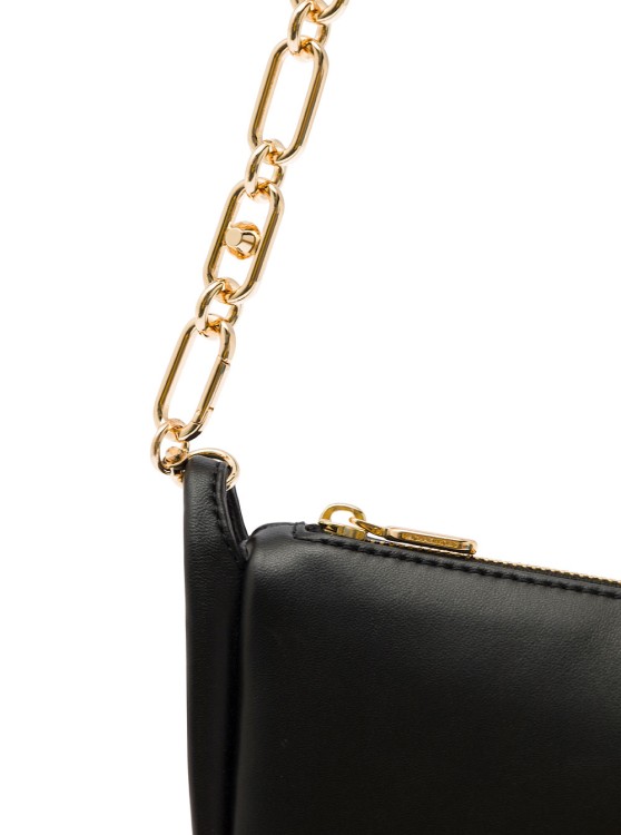 Michael Michael Kors Kendall' Black Shoulder Bag With Metallic Logo In Leather In Black
