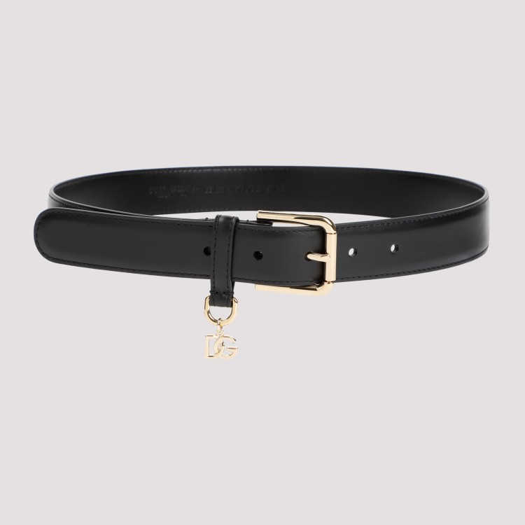 Shop Dolce & Gabbana Black Calf Leather Belt