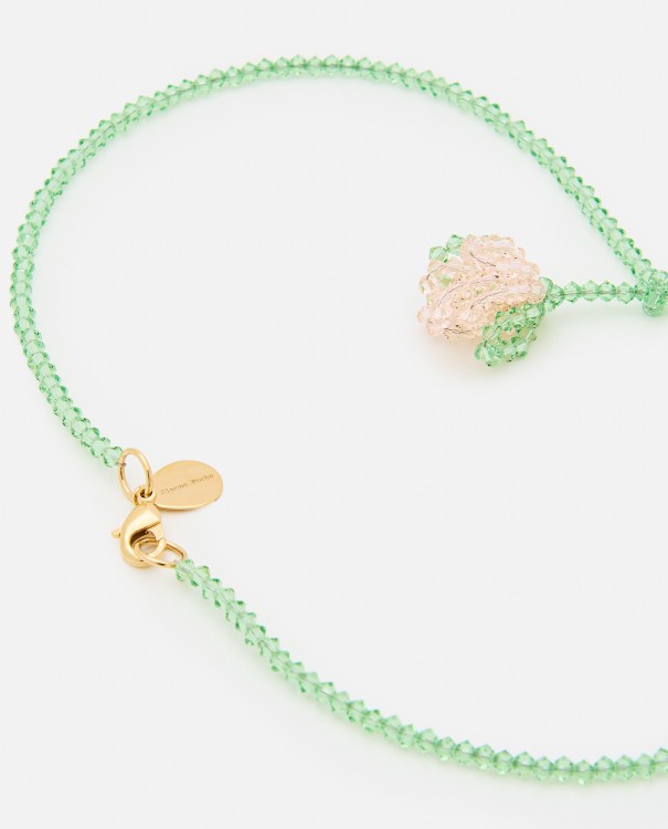 Shop Simone Rocha Cluster Crystal Flower Necklace In Neutrals