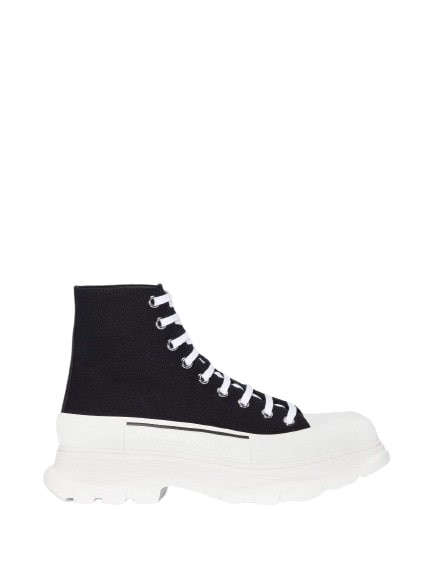 ALEXANDER MCQUEEN BLACK AND WHITE TREADSLICK HIGH SNEAKERS
