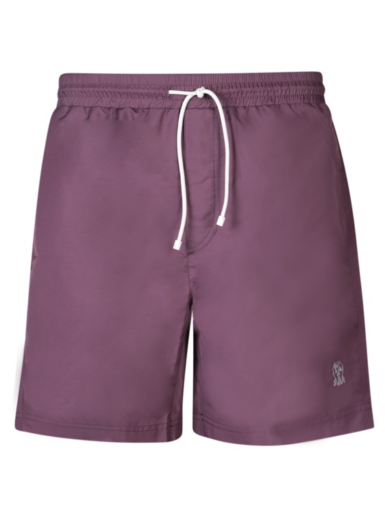 Brunello Cucinelli Nylon Swimsuit In Purple