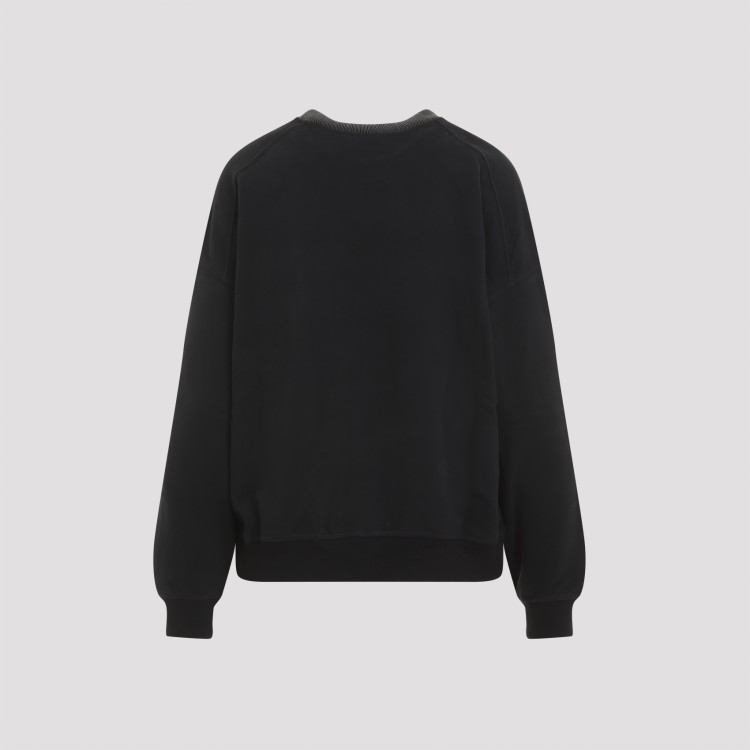 Brunello Cucinelli Black Cotton Crewneck Sweatshirt In Black