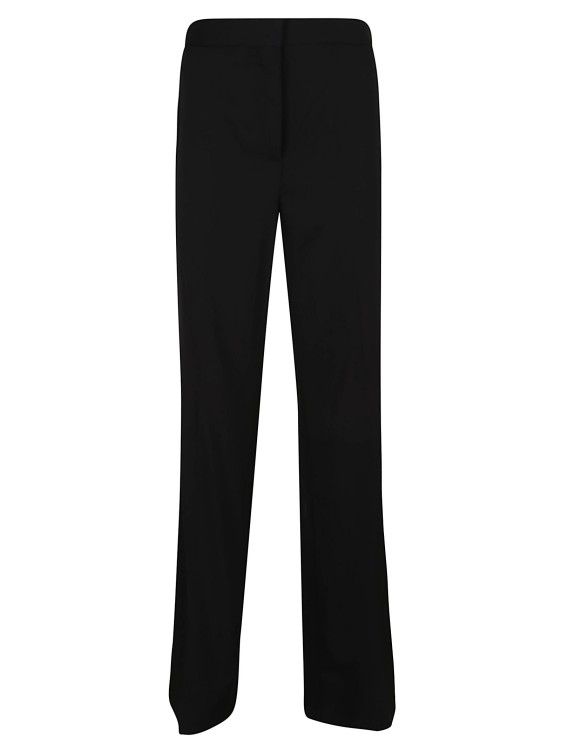 Shop Stella Mccartney Trousers With Flared Front Zip In Black