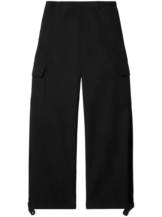 Off-white Ow Emb Drill Cargo Pants In Black