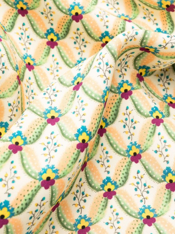 Shop Etro Midi Floral Dress Print Tunic Multicolored In Neutrals