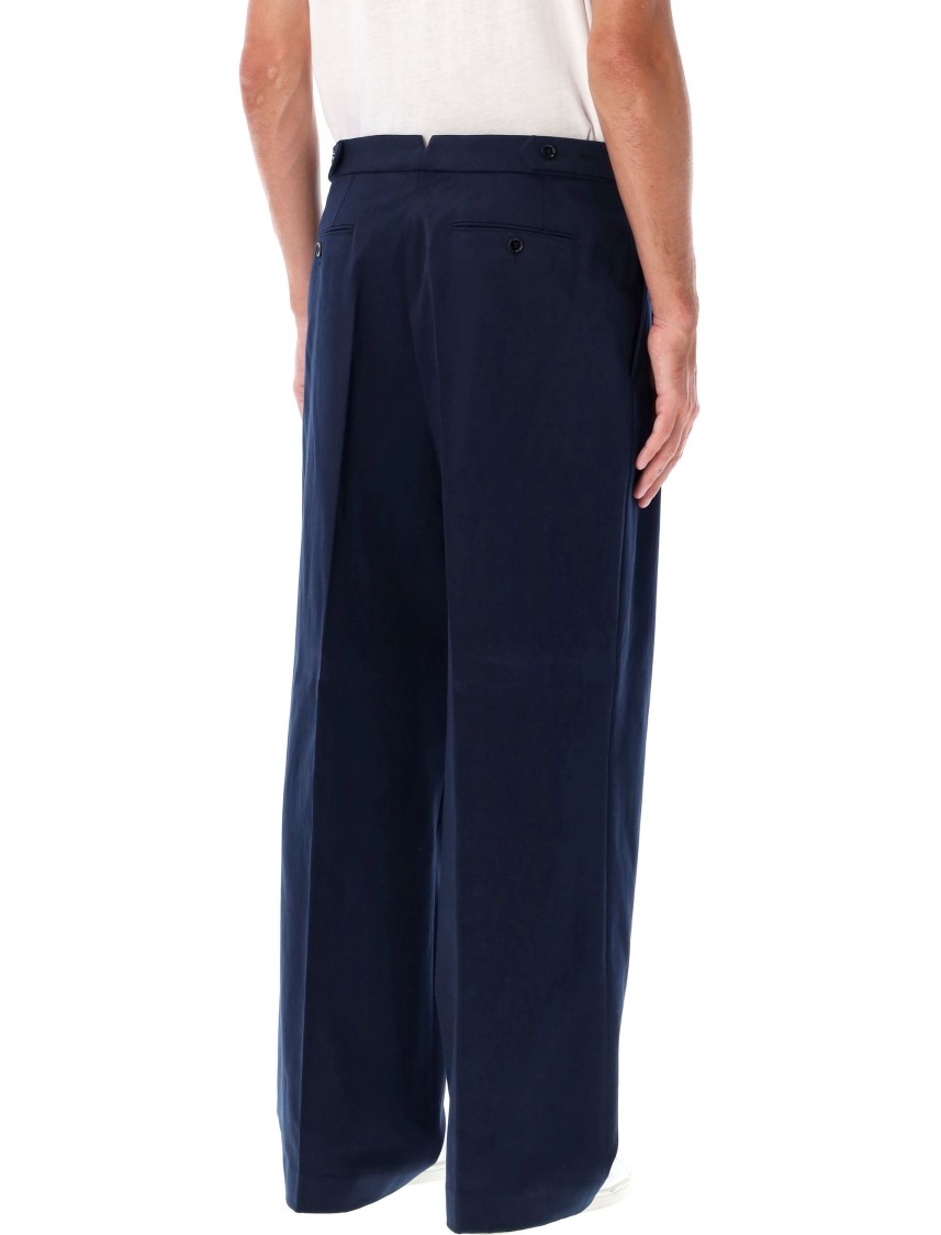 Shop Ami Alexandre Mattiussi Ami Large Fit Trousers In Blue